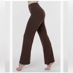 LA Apparel Ponte Flared Legging Mocha **NEW**